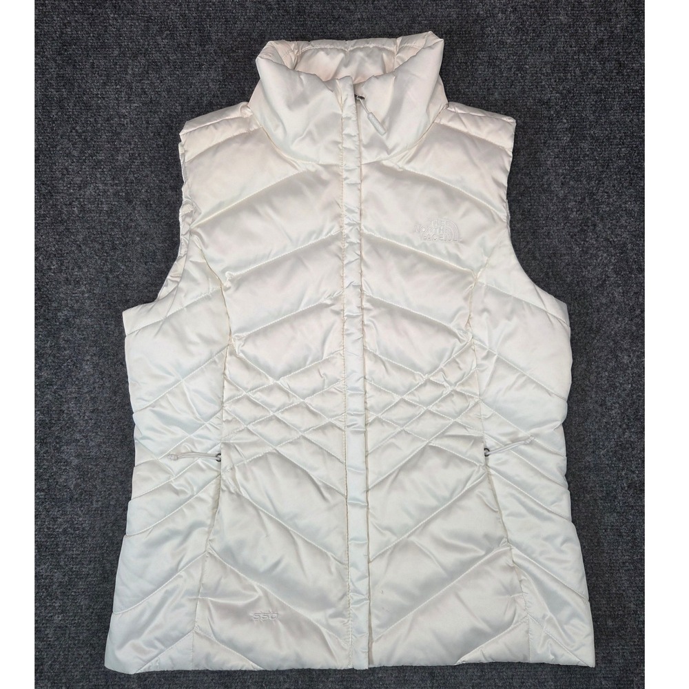 The North Face Aconcagua 550 Down Puffer Vest White Womens Small